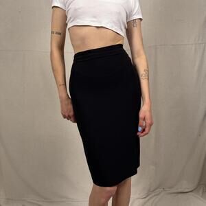 Vintage Gianfranco Ferré black pencil skirt Sleek and sculptural made in italy